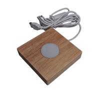 LED wooden base (1 piece) for poetry light light houses and light bags Räder