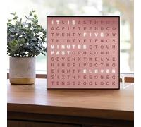 LED Word Clock, Light-Up Electronic Clock for Home & Office, Wall-Mounted or Tabletop, Multi-Mode Adjustment, Luminous Text Time Display