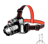 LED Work Headlamp, Rechargeable Induction Head Light with Zoom, Outdoor Searchlight for Fishing Hiking Camping Night Running
