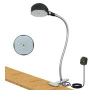 Led Work Light,12W Clip On Light, IP65 Water Proof Flexible Gooseneck Lamp 1320 Lumens for Lathe Milling, Drill Press, Industrial Lighting [Energy Class A+++]