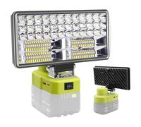 LED Work Light Compatible with Ryobi 18V Battery, 5000LM Flashlight Spotlight with U& C Port & Low Voltage Protection, Cordless LED Work Light for Car Repair Hiking Camp Garage (8“ Green)
