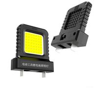LED Work Light for 20V 21V Power Tool Batteries with Adjustable Socket 20.5-40.5mm, 14W Bright Portable Flood Light for Job Site Workshop (black)