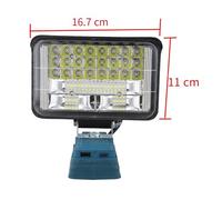 LED Work Light for Bosch Li-ion Batteries, 5 Inch 48-LED Portable Spotlight with USB Charging Port, Rotatable Lamp Head for Workshop, Outdoor & Field Use