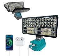LED Work Light for Makita 18V Battery, 90W 6800LM Cordless LED Lamp with 2 USB Prot, Spotlight Floodlifhts for Construction, orkshop, Garage, Camping, Car Repairing (Tool Only)