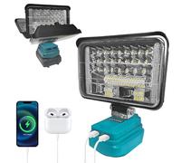 LED Work Light for Makita 18V-LXT Battery, 60W 5400LM Cordless LED Light, Job Site Lighting Spotlights with 2 USB Port for Camping, Repairing, Fishing, Emergency (Tool Only)