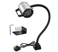 LED Work Light, IP66 Waterproof Flexible Gooseneck Light 700 Lumen 120-240 Volt Fixed with Screws for Industrial Machine Tools and Lathe