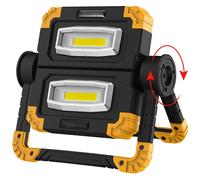 LED Work Light Rechargeable Portable - Folding Working Lamp with Flood Stand for Outdoor Camping