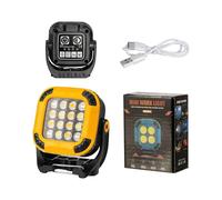 Led Work Light - Rechargeable Work Light | Portable LED Rechargeable Magnetic WorkLight | Multi-Function Lighting Security for Job Site Under Cabinet Car Repair Camping Travel Hiking