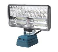 LED Work Light with High and Low Beam Switch Wireless Portable Lamp Compatible with Li Ion Battery ABS Material 8 Inch Size for Workshop Study Outdoor and Field Lighting Battery Not Included(B)