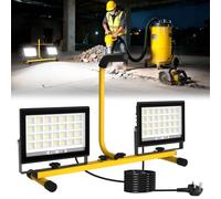 LED Work Light with Tripod 11000LM with Handle, 2 Adjustable Heads