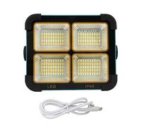 LED Work Solar Light 100W 10000LM 3000 to 6000K IP66 Waterproof Rechargeable Portable LED Work Light for Outdoor Camping Hiking Emergency Worklight Car Repair for Hurricane