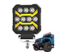 LED Work Square DRL - Constant Beam Stroboscopic Spotlights Yellow White | Boat Modification Tractor Truck | Manufacturers Drivers Farmers, Bumpers On