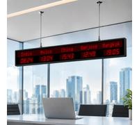 LED World Clock, Multi Time Zone Wall Mounted City Display | Digital World Clock with Clear LED Display for Easy Time Management in Conference Rooms and Offices