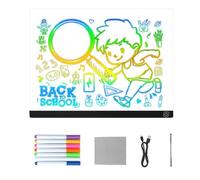 LED Writing Board - Colorful Drawing Pad, Touch Control Erase, 7 Light Modes for Kids Art Painting, Creative Holiday Craft Supplies, Educational Night Light, Fun Home School Accessory