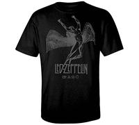 LED Zeppelin Angel T-Shirt Birthday Black Cotton Tee Vintage Gift for Men Women Black 3XL