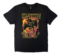 Led Zeppelin Black Flames T-Shirt | Size: 2XL Led Zeppelin Black 2XL