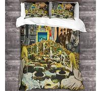 Led Zeppelin Duvet Cover Music Theme Comforter Cover 3D Rock 'n' Roll Pattern Bedding Set For Kids Gift,Quilt Cover Ultra Soft Room Decor Bedclothes