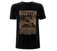 Led Zeppelin Faded Falling Black Official Tee T-Shirt Mens Unisex (Medium)