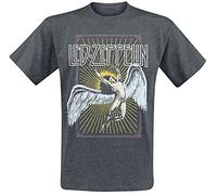 Led Zeppelin Icarus Burst Men's T-Shirt White Regular, Dark Grey, XL