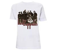 Led Zeppelin 'II Photo' (White) T-Shirt (Large)