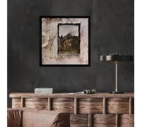 Led Zeppelin, IV Album cover, poster, wall art. Print or Fully Framed Available. Actual size of original Vinyl Covers. (Framed)