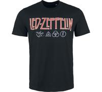 Led Zeppelin Logo & Symbols T-shirt black 3XL