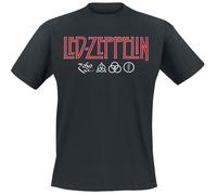 Led Zeppelin Logo & Symbols T-Shirt black XXL