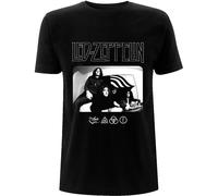 Led Zeppelin Men's Photo Icon Logo T-Shirt in Black | Size: Medium Led Zeppelin Black M
