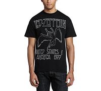 Led Zeppelin Men's US 77 Short Sleeve T-Shirt, Black, Large