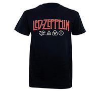 Led Zeppelin Men's Zoso Logo T-Shirt Black - black - XL
