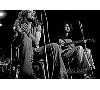 Led Zeppelin Photograph 11 X 17 - Brilliant 1973 Live Concert Portrait - Jimmy Page & Robert Plant - Rare Photo - Poster Art Print