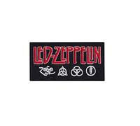 Led Zeppelin Rot Silver Zoso Patch Badge Embroidered Iron on Applique Souvenir Accessory