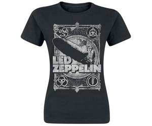 Led Zeppelin Shook Me Women T-Shirt Black S, 100% Cotton, Regular