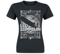 Led Zeppelin Shook Me Women T-Shirt Black XL, 100% Cotton, Regular