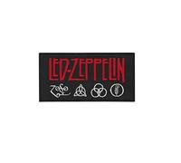 Led Zeppelin Silver Red Patch Badge Embroidered Iron on Applique Souvenir Accessory