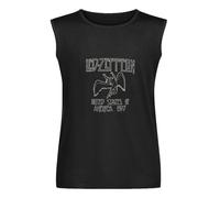 Led-Zeppelin Sleeveless T-Shirt Black Man's Vest Tank Tee Black M