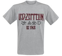 Led Zeppelin Symbols Est. 1968 T-shirt mottled grey S