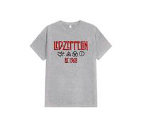 Led Zeppelin - Symbols Est 68 Grey - T-Shirt - grey - S - 90% Cotton, 10% Polyester,Jersey S