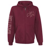 Led Zeppelin Symbols Hoodie Jacket maroon XXL
