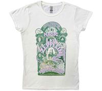 Led Zeppelin T Shirt Electric Magic Band Logo Official Womens Skinny Fit White Large