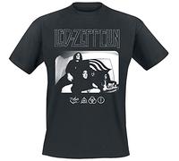 Led Zeppelin T Shirt Icon Band Logo Photo Official Mens Black M