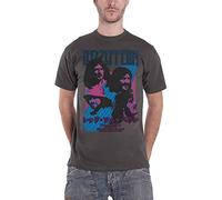 Led Zeppelin T Shirt Japanese Blimp Band Logo New Official Mens Charcoal, Charcoal Grey, M