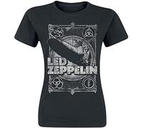 Led Zeppelin - T-Shirt # M Ladies Black # Vintage Print Lz1