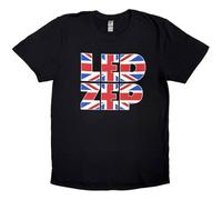 Led Zeppelin T Shirt Union Jack Type Band Logo Official Mens Black XL