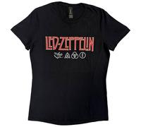 Led Zeppelin - T-Shirt # Xxl Ladies Black # Logo & Symbols