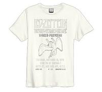 Amplified The Song Remains The Same Led Zeppelin T-Shirt Adult Unisex (L) (Vintage White)
