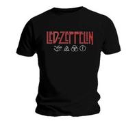 Rock Off Trade T-shirt Led Zeppelin 77 Logo & Symbols Unisex Short Sleeves X-Large B500z