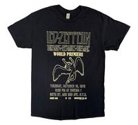Led Zeppelin TSRTS World Premier T-Shirt in Black | Size: Large Led Zeppelin Black L