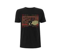 Led Zeppelin Zeppelin and Smoke Black Official Tee T-Shirt Mens Unisex (X-Large)