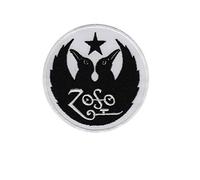 Led Zeppelin Zoso Black White Patch Badge Embroidered Iron on Applique Souvenir Accessory
